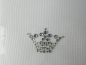 Preview: Hotfix 1 Krönchen Krone aus Strass Bügelbild Hotglue Fliegenhaube zauberhaft für Shirt Jacke