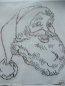 Preview: großer schöner Nikolaus Weihnachtsmann Kopf Strass Hotfix Bügelbild