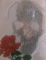 Preview: Skull Totenkopf Rose Strass HOTFIX HOTGLUE Bügelbild Applikation