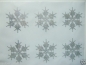 Preview: 6 Sterne Stern Eiskristall Strass Hotfix Bügelbild Tischdecke Schiebevorhang