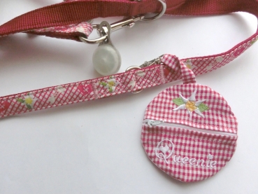 Preview: ♥ EDELWEIß Wunschname POOP BAG HUND KOTBEUTEL BESTICKT