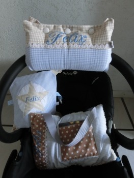 Preview: ♥ Armpolster für Babyschale ★ Lüttentüddel © ♥ Wunschname