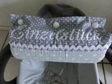 Preview: ♥ Armpolster für Babyschale ★ Lüttentüddel © ♥ Wunschname Herzchen