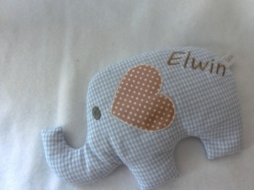 ♥ Elefant  Wunschname Körnerkissen Wärmekissen Dinkel Lavendel von Lüttentüddel