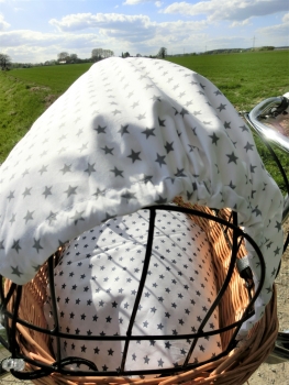 Preview: © Sterne Sonnensegel Sonnenschutz Blendschutz Hundefahrradkorb von Lüttentüddel®