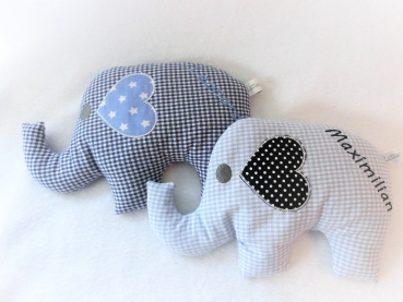 ♥ Elefant  Wunschname Körnerkissen Wärmekissen Dinkel Lavendel von Lüttentüddel