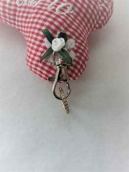 ♥ Ringkissen Knochen Wunschname Stickerei Hochzeit Hochzeitsknochen Just Married I Do von Lüttentüddel