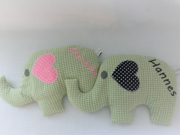 ♥ Elefant  Wunschname Körnerkissen Wärmekissen Dinkel Lavendel von Lüttentüddel