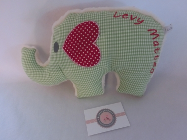 ♥ Elefant Schmusekissen Kita Name von Lüttentüddel