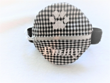 Preview: ♥ Wunschname Pfote POOP BAG HUND KOTBEUTEL BESTICKT Automatikleine Flexi
