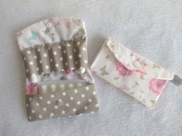 ♥ Pusteblume Schmetterlinge Globuli Täschchen, Notfall Täschchen Tampon Pillentäschchen ♥ © Lüttentüddel