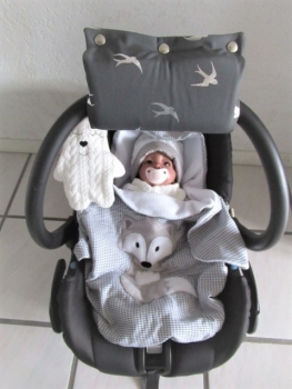 ♥ Schwalben Armpolster Armschoner für Babyschale ★ Lüttentüddel © ♥