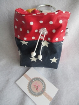 ♥ HUND STERNE DOTS LECKERLIBEUTEL KOTBEUTEL GÜRTELTASCHE VON LÜTTENTÜDDEL
