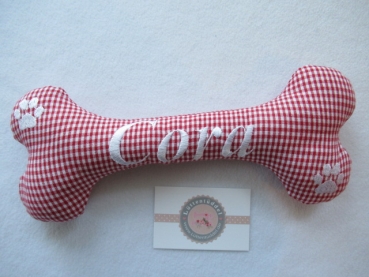 ♥ XXL Hundeknochen aus Stoff Wunschname Stickerei