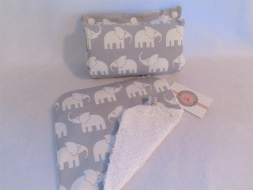 Preview: ♥ Elefant Elefanten Armpolster für Babyschale ★ Geburt, Pinkelparty, Wunschname möglich Lüttentüddel ®