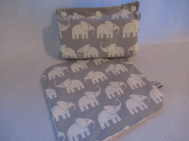 Preview: ♥ Elefant Elefanten Armpolster für Babyschale ★ Geburt, Pinkelparty, Wunschname möglich Lüttentüddel ®