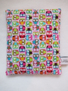 Preview: ♥ bunte Eulen Beulentröster inkl. Kühlpad Wunschname Geburt Taufe Einschulung Zahnfee Kindergarten KITA ★ von Lüttentüddel®