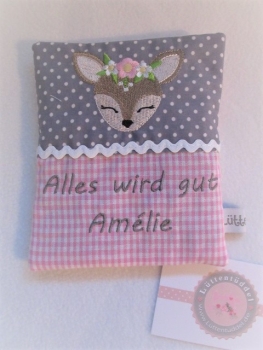 Preview: ♥ zauberhaftes Reh Beulentröster inkl. Kühlpad Wunschname Geburt Taufe Einschulung  ★ von Lüttentüddel®