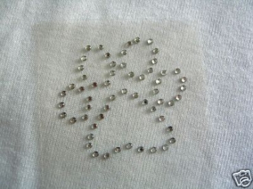 Yorkie Pfötchen Pfote Strass Hotfix Hotglue Bügelmotiv Bügelbild