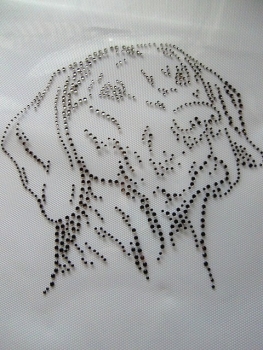 Traum Weimaraner Hund Black Diamond Strass Hotfix Hotglue Bügelbild Bügelmotiv