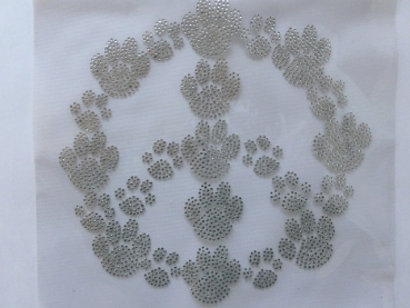 Riesen Peace 23 Pfoten Pfote Bügelbild Strass Hotfix Hundeschule Hundekorb Shirt