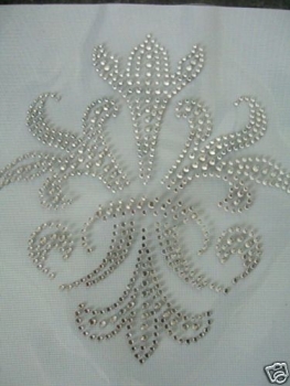 Preview: Fleur De Lis  Hotfix Hotglue Bügelbild Bügelmotiv Strass