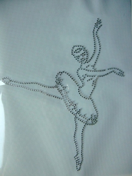 Preview: ♥ Traum Tänzerin Ballerina Bügelbild ♥ STRASS ♥ Hotfix