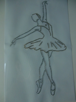 Preview: ♥ Traum Tänzerin Ballerina Bügelbild ♥ STRASS ♥ Hotfix