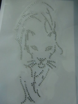 Traumhafter Panther Strass Bügelbild Bügelmotiv super Edel Hotfix Hotglue