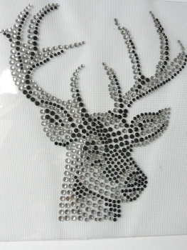 Preview: zauberhafter Hirsch Tasche Dirndl Oktoberfest Wiesn Strass Bügelbild Hotfix Hotglue