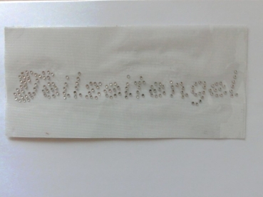 Schriftzug Teilzeitengel Schriftzug Hotfix Bügelbild Strass Shirt Mantel Jacke Tasche