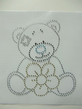 süßer Teddy Strass Bügelbild Hotfix Shirt ♥ süüüß