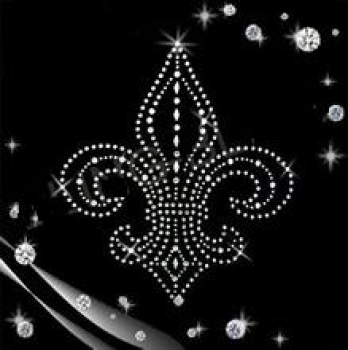 Fleur De Lis  Hotfix Hotglue Bügelbild Strass ein Traum Bügelmotiv