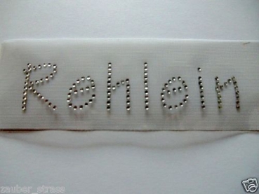 Schriftzug Rehlein Strass Bügelbild Hotfix Hotglue