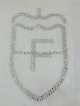 Brandzeichen Friesen  Schabracke Hotfix Hotglue Strass