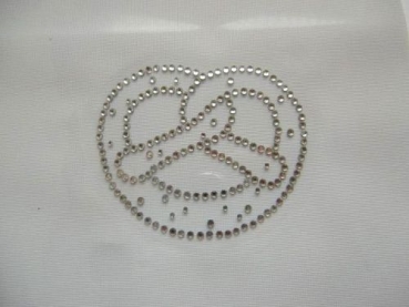 Brezel  Oktoberfest Wiesn  Strass Hotglue Bügelbild