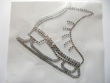 Preview: Skating Schlittschuhe Kür Hotfix Hotglue Bügelbild Bügelmotiv Strass