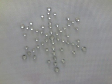Stern Eiskristall Schneeflocke Strass Hotglue Bügelbild