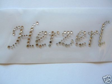 Herzerl  Tasche  Trachten Hotfix Bügelbild Strass