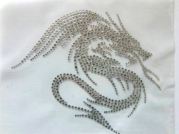 Super Drache Strass Hotglue Hotfix Bügelbild Für T-Shirt