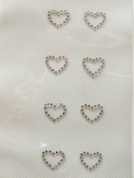 8 Herzen Strass Hotfix Bügelbild Bügelmotiv sooo süüß Brautkleid Taufe Kleid
