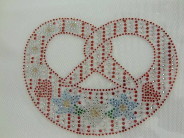 Luxus süüüße Brezel Wiesn Strass Hotfix Hotglue Bügelbild