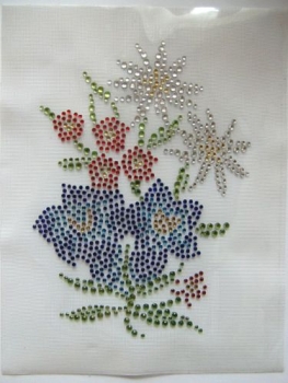 Edelweiss Enzian Hotfix Hotglue Bügelbild Strass Trachten Alpenstyle Zauberstrass