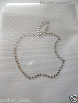 zuckersüßer Apfel Strass Hotfix Bügelbild Bügelmotiv Früchte Shirt Jacke