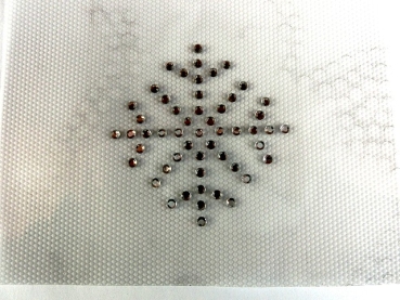 Stern Eiskristall Schneeflocke Strass Hotfix Bügelbild Tischdecke Tischläufer