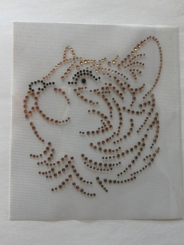 Preview: Traum Katze ♥ Hotglue Bügelmotiv Bügelbild Strass ♥ Katzenkorb Shirt Top Jacke