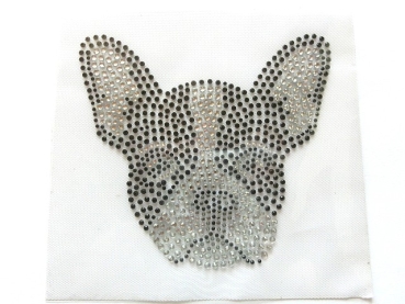 Fr. Bulldogge  Hund Hotfix Bügelbild Shirt Strass Hundeschule Hundezucht Hundeleine