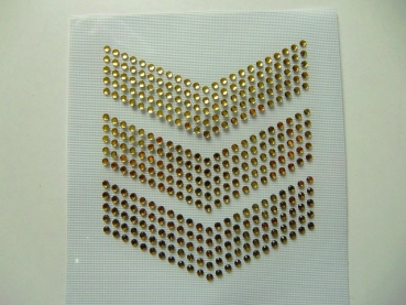 Wappen Orden Abzeichen in Gold hochwertig Strass Hotglue Hotfix Bügelbild
