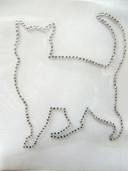 Kitty Katzen süß Strass Hotfix Bügelbild Crystal süß