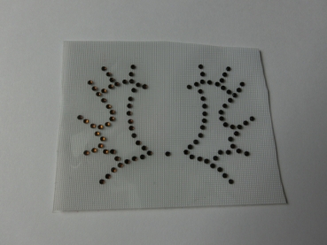 Brandzeichen TRAKEHNER Schabracke Fliegenohren Hotfix Hotglue Strass